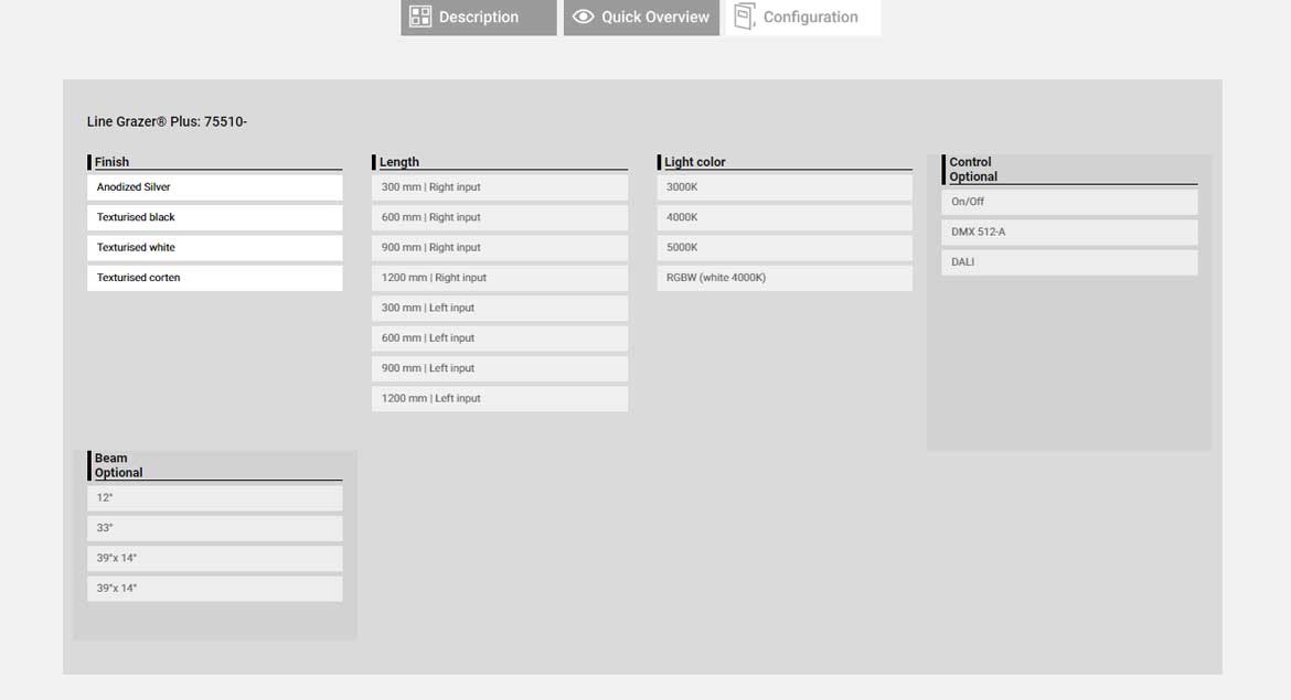 GRUPO MCI products configuration made easy